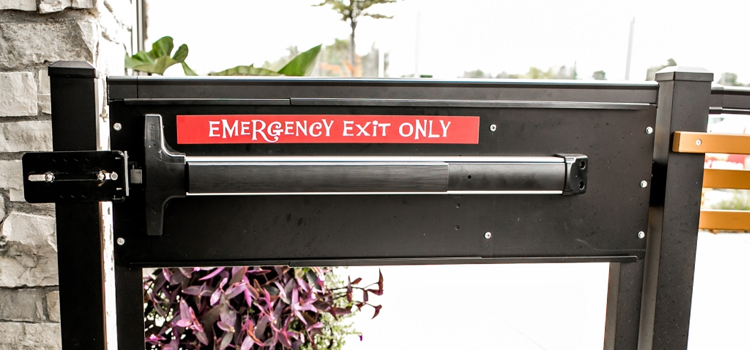 emergency push bar installation in La Riviera