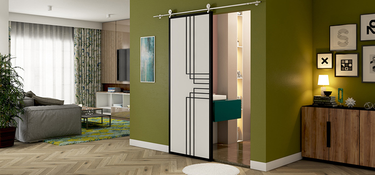 sliding bathroom door installation in La Riviera